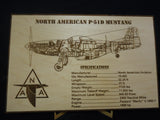 North American P-51D Mustang Desktop Engraving