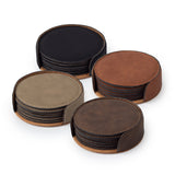 Laser Engraved Round Leather Coasters